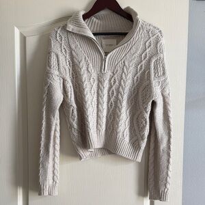 Lucky Brand Half Zip Knit Sweater